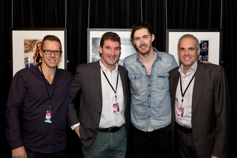 Emotive CEO Simon Joyce, ARN CEO Ciaran Davis, Hozier, ARN National Content Director Duncan Campbell