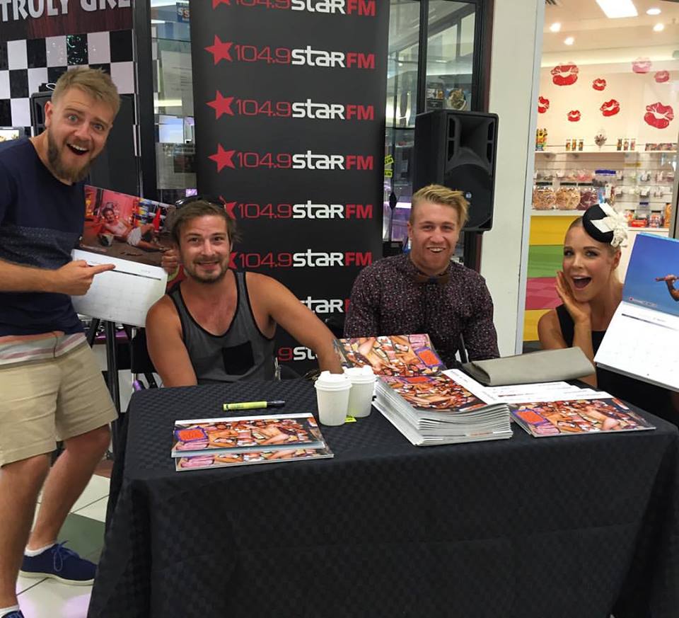 Tom from 'Tom & Olly' getting ready for one of the signing sessions on the Border